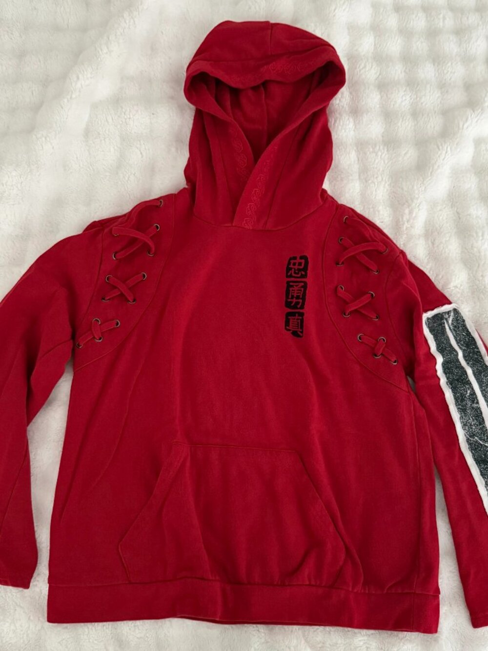 Hot Topic Her Universe Disney Mulan Lace-Up Bell Sleeve Girls Hoodie | Small